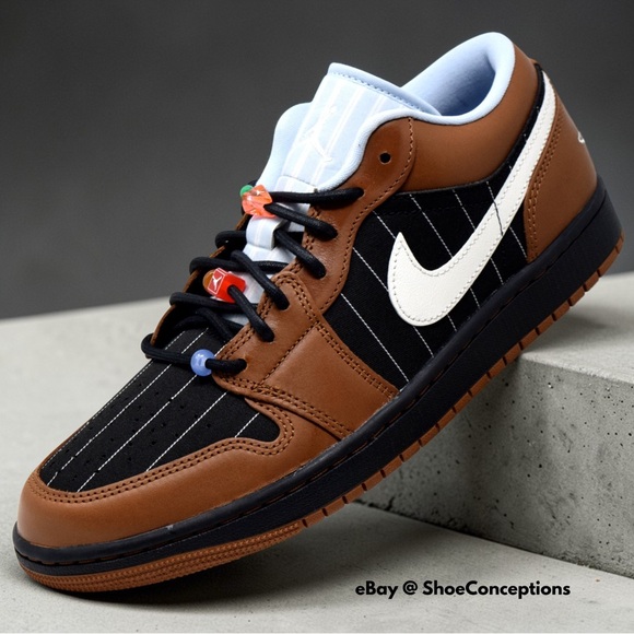 Nike Air Jordan 1 Low SE Shoes Black Lt British Tan IR7560-010 Men\'s Sizes NEW main image 11
